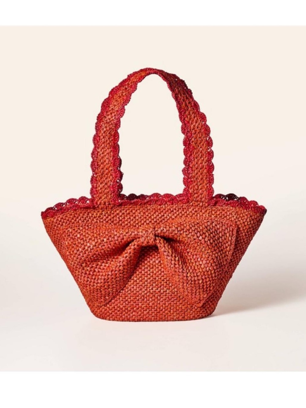 NWT Kate Spade New York x Target Raffia Bow Tote Bag in red
